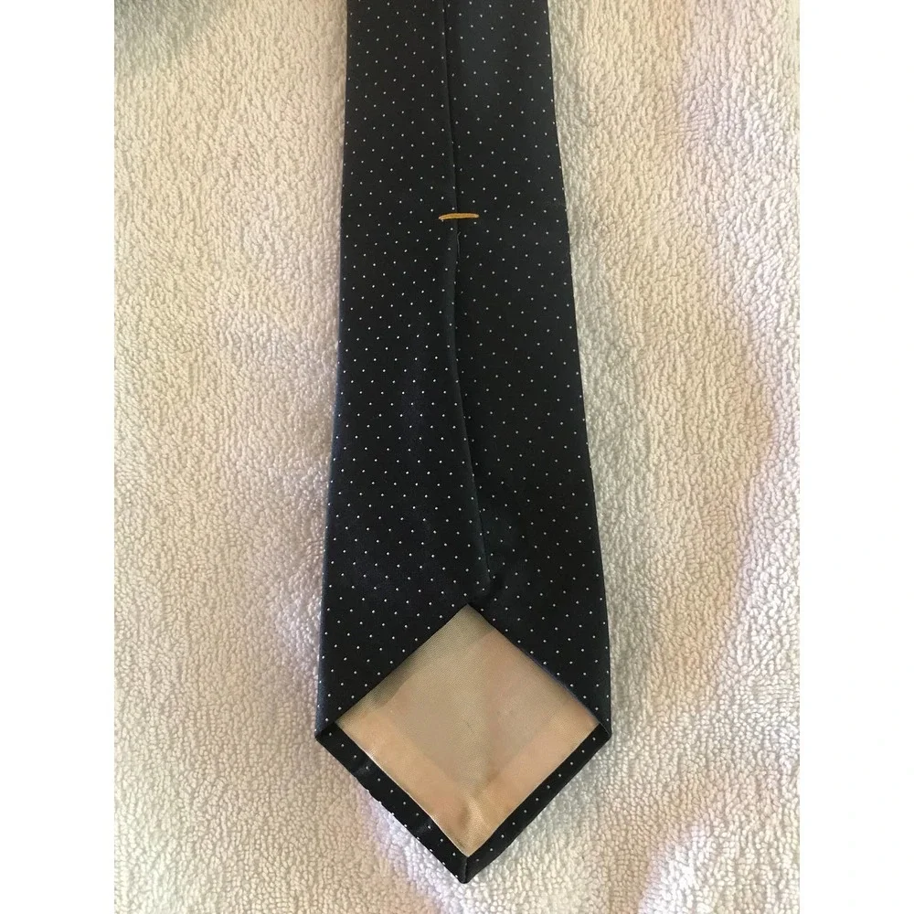 Dark Blue with‎ White Small Dots Men’s Neck Tie
